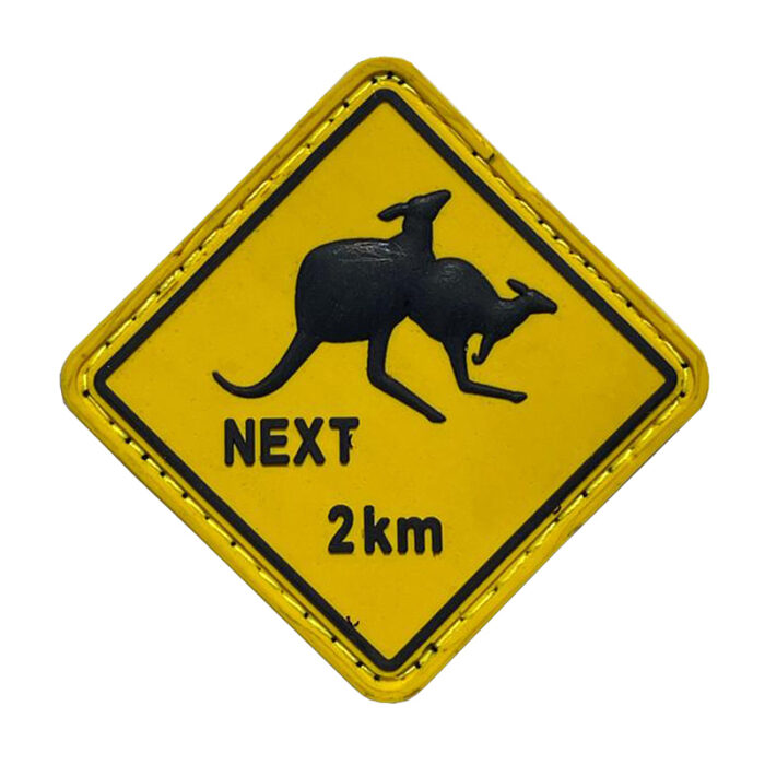 CH4X4 3D PVC Velcro Patches - Kangaroo Crossing Sign