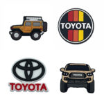 Toyota Combo Shoe Charm for Toyota enthusiasts – Jibbitz for Crocs (4 Pcs – Beige Tacoma)